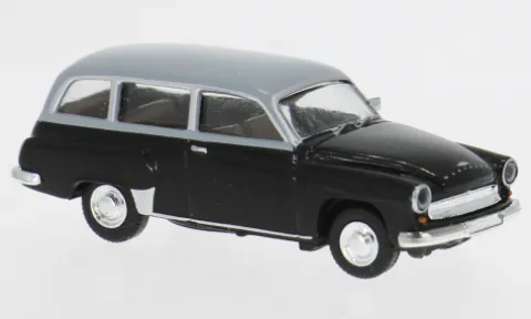 Wartburg 311 Kombi, schwarz/grau, 1959, 1:87, Brekina
