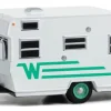 Winnebago Travel Trailer 216, weiss/grün, 1965, 1:64, Greenlight